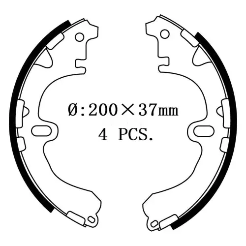 K2288 Brake Shoe Set for TOYOTA COROLLA Estate (_E11_), COROLLA (_E11_), COROLLA Compact (_E11_), COROLLA Liftback (_E11_), COROLLA (_E10_), COROLLA Compact (_E10_), COROLLA Liftback (_E10_), COROLLA Estate (_E10_), COROLLA (_E9_), COROLLA Compact (_