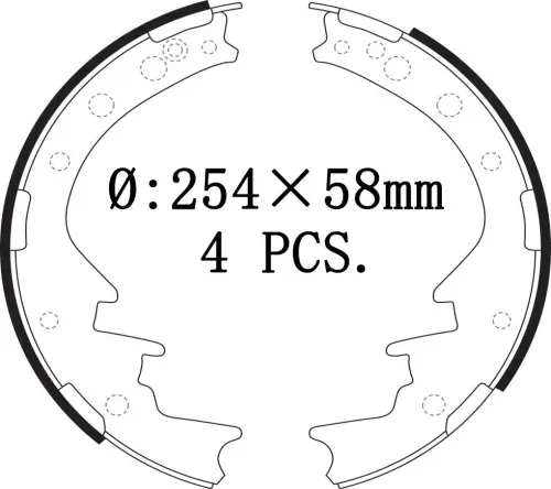 0449526150 Brake Shoe Set for VW TARO, TOYOTA HIACE IV Van (_H1_), QUANTUM IV Van (_H1_)