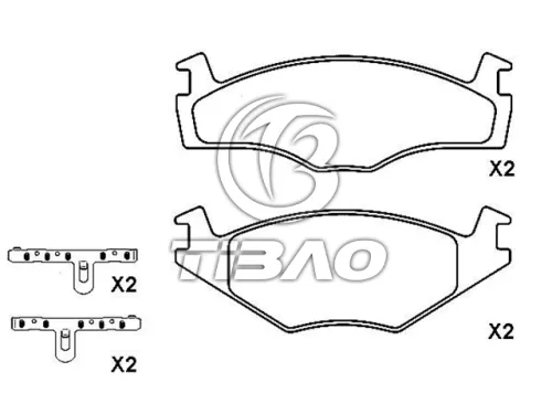191698151B Brake Pads for VW GOLF, SEAT IBIZA II (6K1), IBIZA Mk II (6K1)