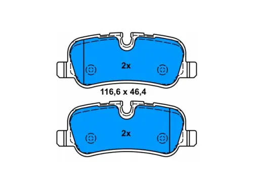 LR016808 Brake Pads for LAND ROVER DISCOVERY IV (L319), DISCOVERY IV VAN (L319), RANGE ROVER SPORT I (L320), DISCOVERY III VAN (L319), DISCOVERY III (L319)