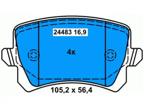 5N0698451 Brake Pads for AUDI Q3, VW PASSAT, SEAT ALHAMBRA (710, 711)