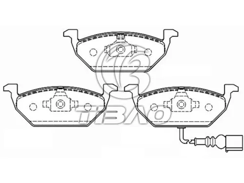 1J0698151E Brake Pads for AUDI A3, VW BEETLE, SEAT ALTEA XL (5P5, 5P8), SKODA PRAKTIK (5J7), ROOMSTER (5J7)